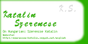 katalin szerencse business card